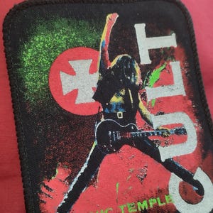 The Cult, Sonic Temple 1989, vintage 80-tals sy-på-lapp, oanvänd deadstock, officiell merchandise, för din samling eller din rockjacka
