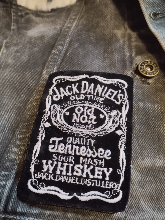 Jack Daniel s, vintage 90s embroidered on velvet … - image 1