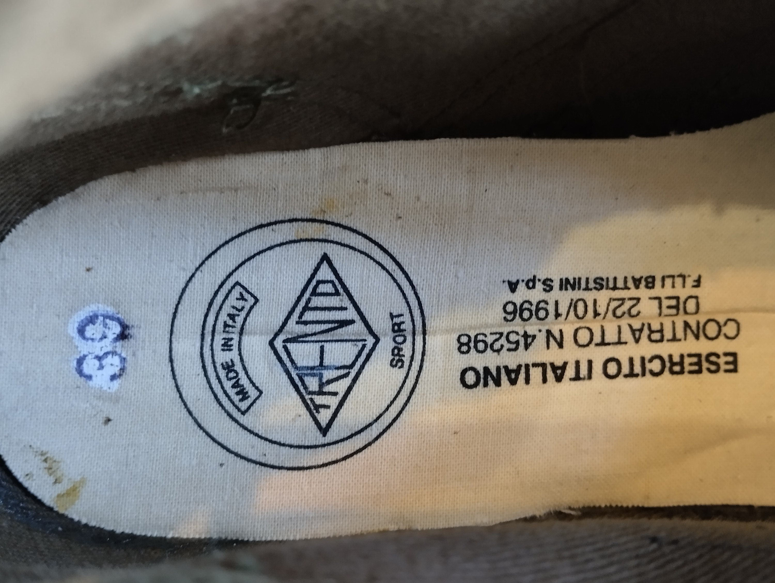 Vintage 90s Italian Army Sneakers, New With Original Box