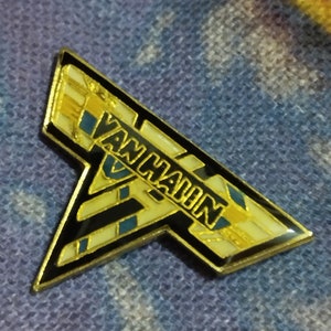 Van Halen vintage 80S enamel crystal pin, logo, amazing gift for fans great band hard rock heavy metal, for true collectors of the relic