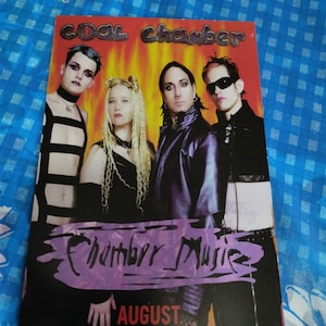 Coal Chamber, cartolina vintage anni '90, tour negli Stati Uniti 1999, disco originale ufficiale dei Roadrunner, cimeli per i fan, data del tour, per la tua collezione