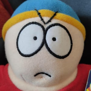 South Park Eric Cartman vintage 00s peluche 5.5 inch, Cleaned with foam and sanitized with antiseptic spray, with tag, deadstock for collect