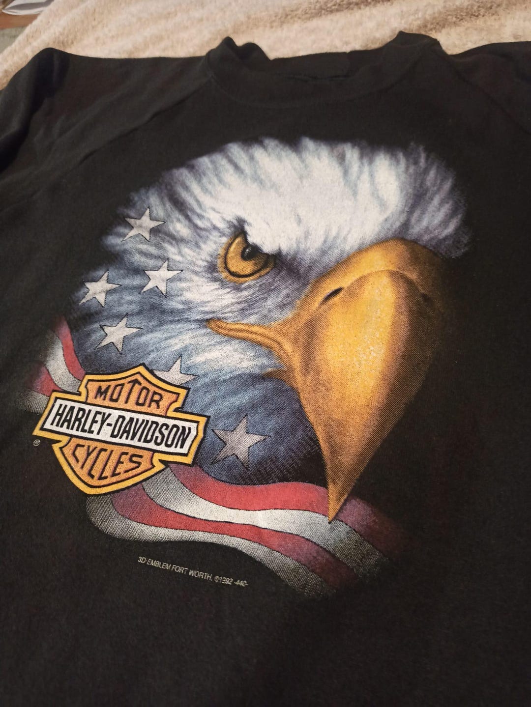 ハーレーダビッドソン 3Dエンブレム。1992年製 XLサイズ スウェット