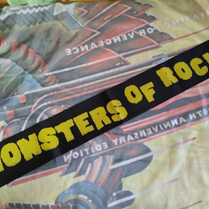 Monsters of Rock 1988 Vintage Banner Kiss David Lee Roth Iron Maiden Anthrax Megadeth Great White Treat 27., 28. August 1988 für Ihre Sammlung