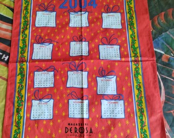 2004 Geschirrtuch mit Kalender, Baumwoll-Geschirrtuch, Lagerbestand, Jahrgang 2004, fantastische Geschenkidee für alle, die im Jahr 2004 geboren sind. Dedstock