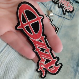 OZZY Down to Earth logo, vintage 2001, used Iron on sew on patch, embroidered on velvet, old school patch, amazing gift for fans of Mad man