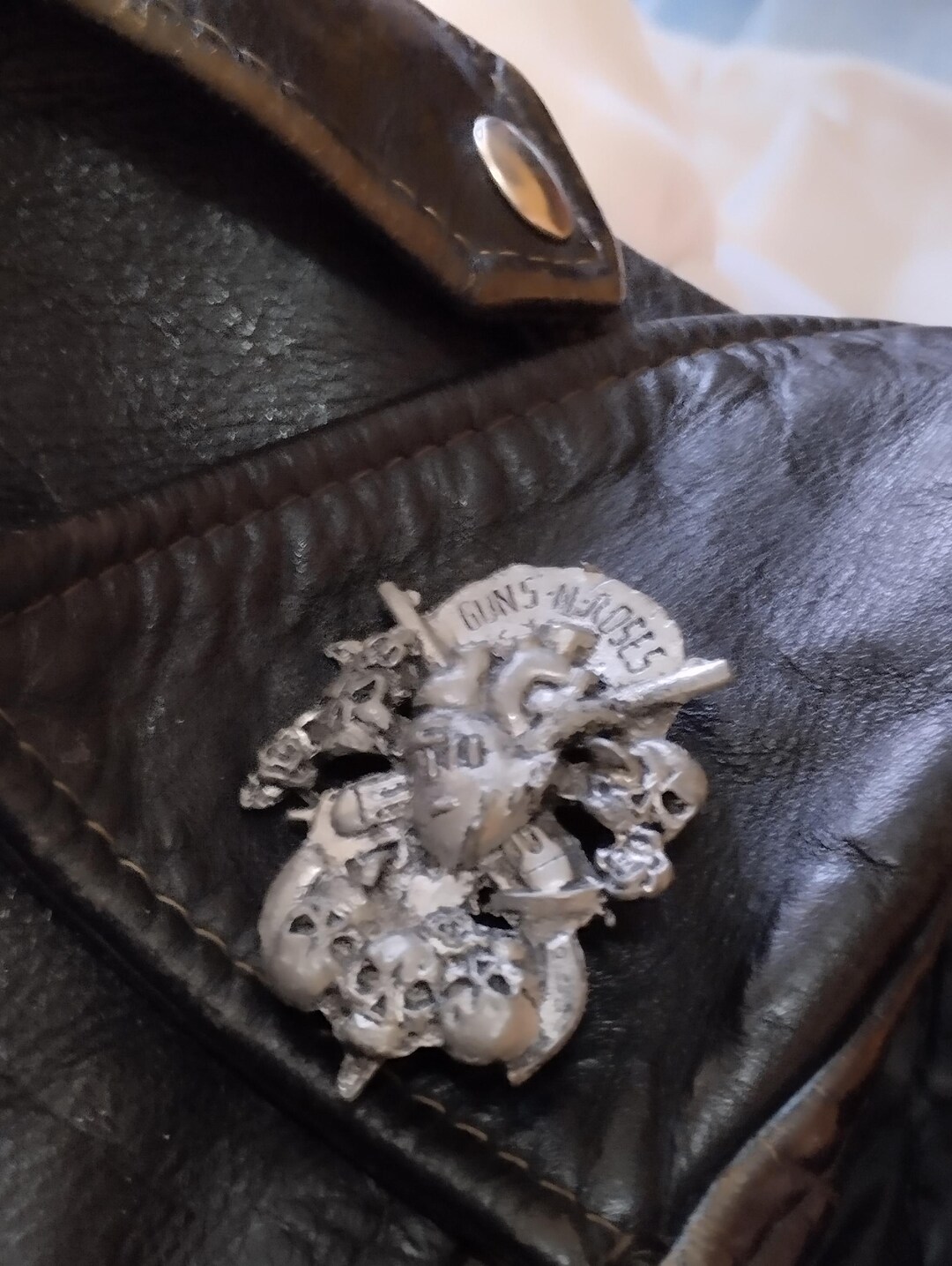 1990 Guns N Roses, Large Raw Badge Pin. Cast Metal Pin Vintage 90s ...