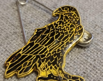 Hawk , vintage 90s badge enamel  crystal Badge to sew or pin with a safety pin. Ideal for baseball caps or for your denim  jacket rare item
