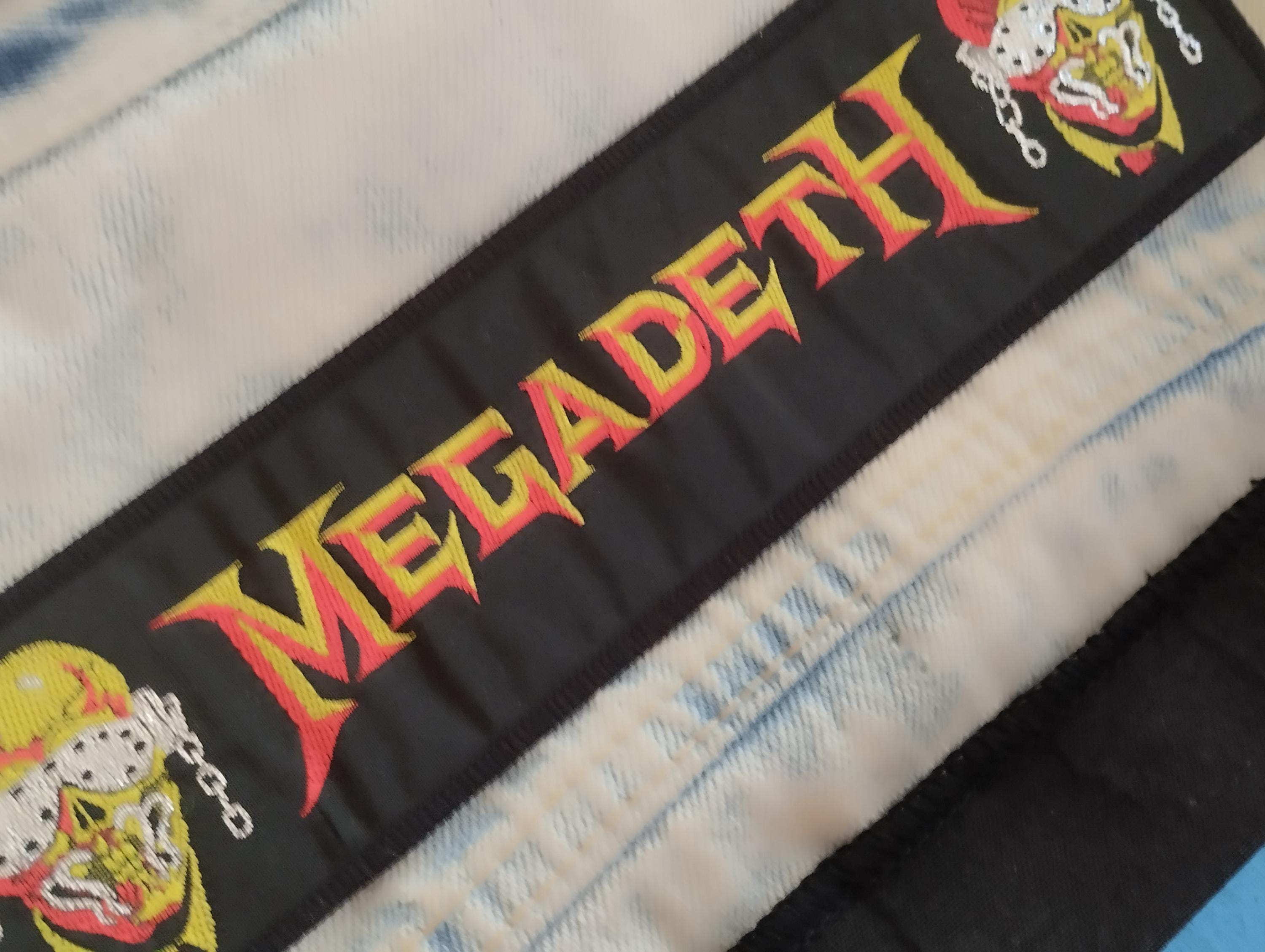 RUST IN PEACE【L】BLACK G.O.A.T Megadeth Rust in Peace, Vintage 90s Strip Sew on Patch, Vic