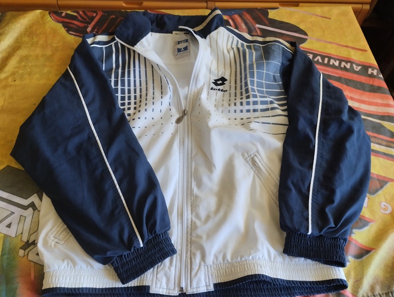 Marque Boris Becker vintage des années 90, veste de sport tennis, taille L, vêtements de sport Lotto. Cadeau incroyable pour les fans de tennis Boris Becker des années 90. Bien image 8