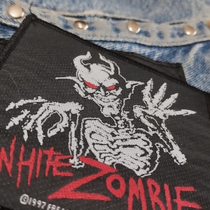 White Zombie 1997, sew on patch vintage 90s used, original official 1997 ®, alternative groove thrash noise... metal Rob Zombie, rare item