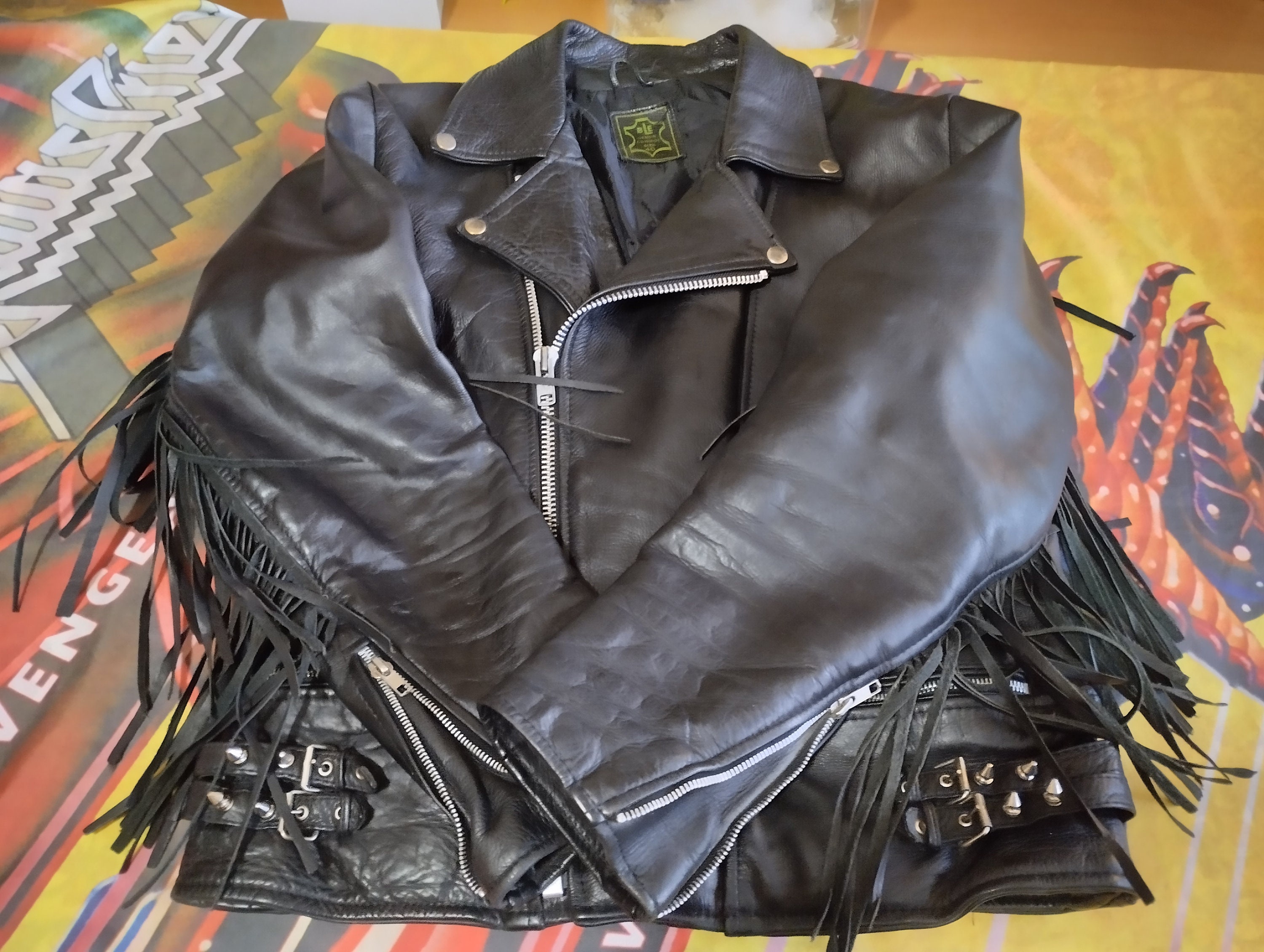 Fringed biker shop jacket