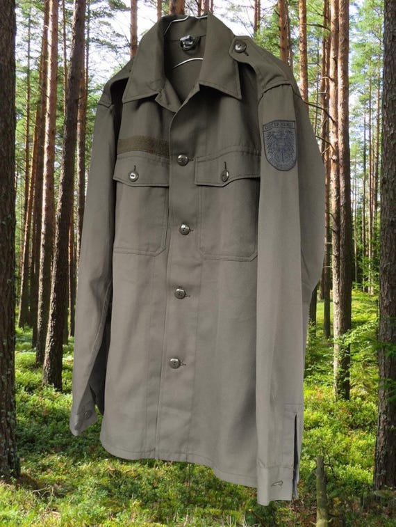 Field jacket Austria army 1986, vintage 80s military shirt uniform, tg S, osterreich bundesheer. amazing jacket for your free time or look