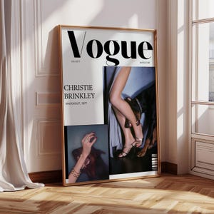 Vogue Poster, Fashion Magazine Posters, Trendy Fashion Girly Print, 1970s Wall Print, Old Money Aesthetic, Luxury Wall art DIGITAL DOWNLOAD