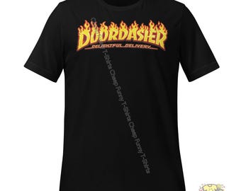 Fiery Doordasher T-Shirt | Bold Gig Worker Tee, Delivery Driver Apparel