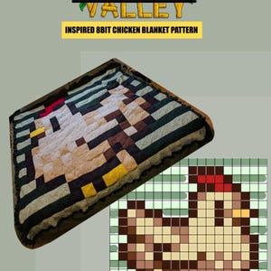 Stardew Valley 8 Bit Chicken Blanket **CROCHET PATTERN ONLY**