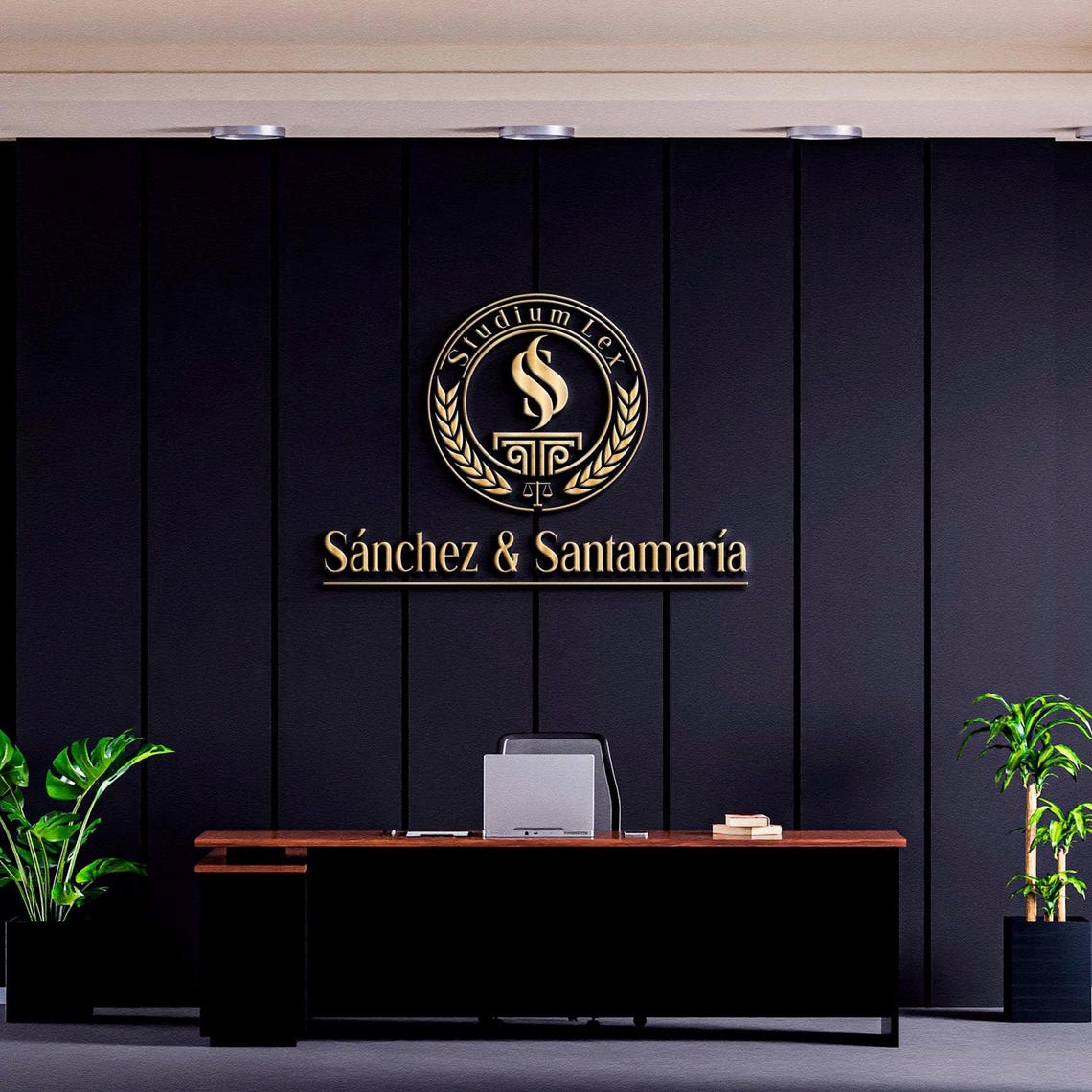 Custom Logo, Consulting Logo, Lawyer Logo, Gold Monogram Logo, Justice ...