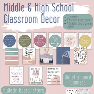Middle and High School Classroom Decor bundle