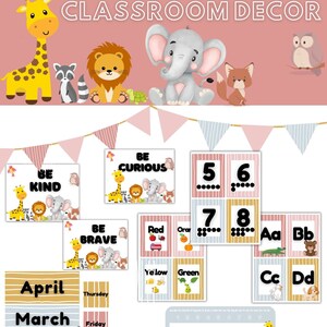 Animal Pastel Classroom Decor