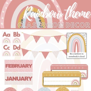 Rainbow Themed classroom decor