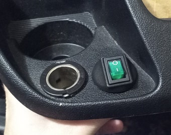 Fiat Ducato 3D printed dashboard switch blank replacement fitted with 15Amp switch