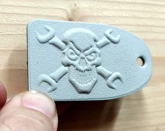 3D Leather skull keyring UNIQUE Christmas gift