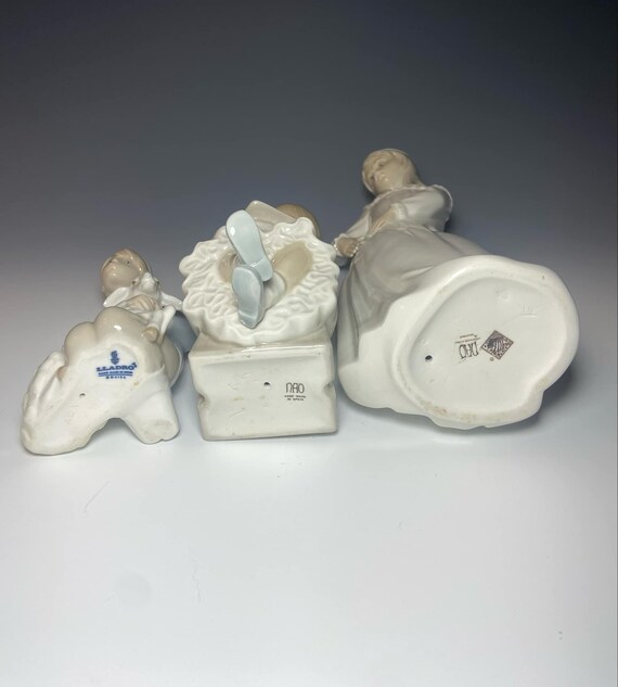 Set of Three Lladro Porcelain Figurines Hand-made in Spain - Etsy