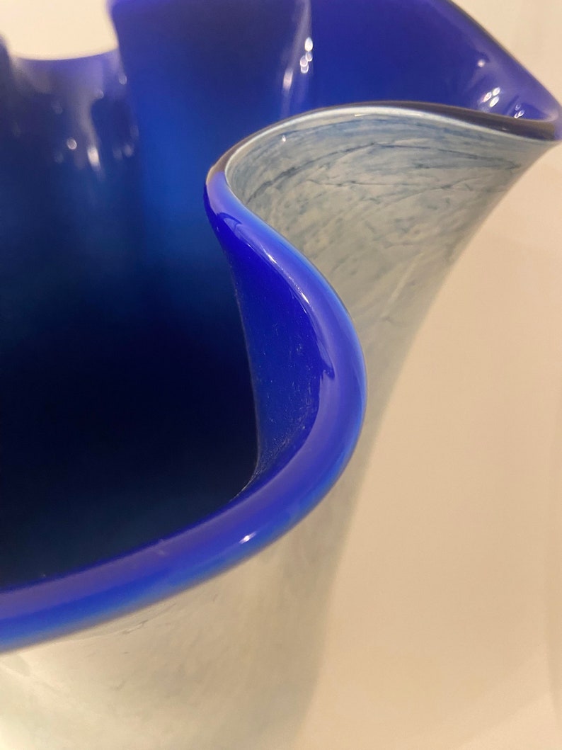 Large Krosno Jozefina Glass Vase Hand Made in Poland Etsy