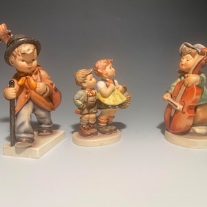 Vintage Set of 3 Porcelain Figurines Goebel Hummel- West Germany
