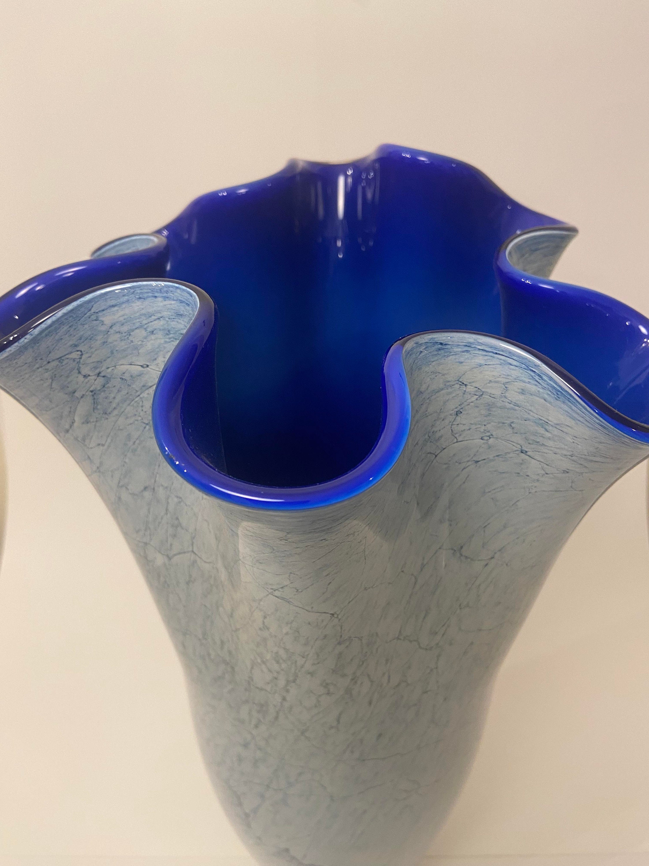 Large Krosno Jozefina Glass Vase Hand Made in Poland Etsy