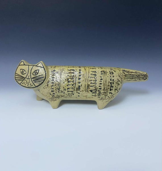 置物 Lisa Larson / Sjolejon / Gustavsberg Lisa Larson Cat Sculpture for Gustavsberg – Vintage Swedish