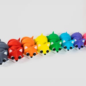 Flexible Articulated Wolf Toy – 3D Printed | Assorted Colours | Fidget Toy