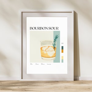 Whiskey Print | Bourbon & Rye Whiskey Art  |   Gift | Bourbon | Modern Minimalistic | Home Bar and Office Decor | Digital Download
