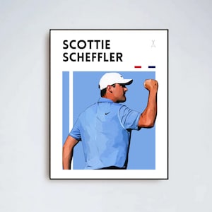 Golf Poster | Scottie Scheffler Print | Creative   Gift | Digital Golf Print | Golf Artwork | Sports Print | Digital Download