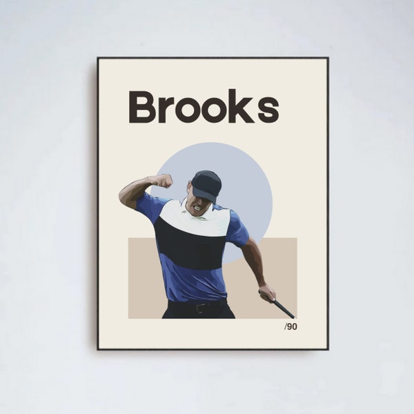 Brooks Koepka Poster Download | Creative Birthday Gift | Digital Golf Print | Golf Artwork | Sports Print | Digital Download