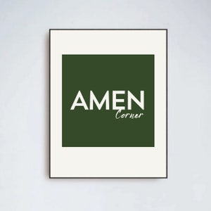 Masters Gift  | Golf Poster |Amen Corner | Augusta National Golf Course | Golf Print | Golf Course Artwork | Sports Print | Digital Download