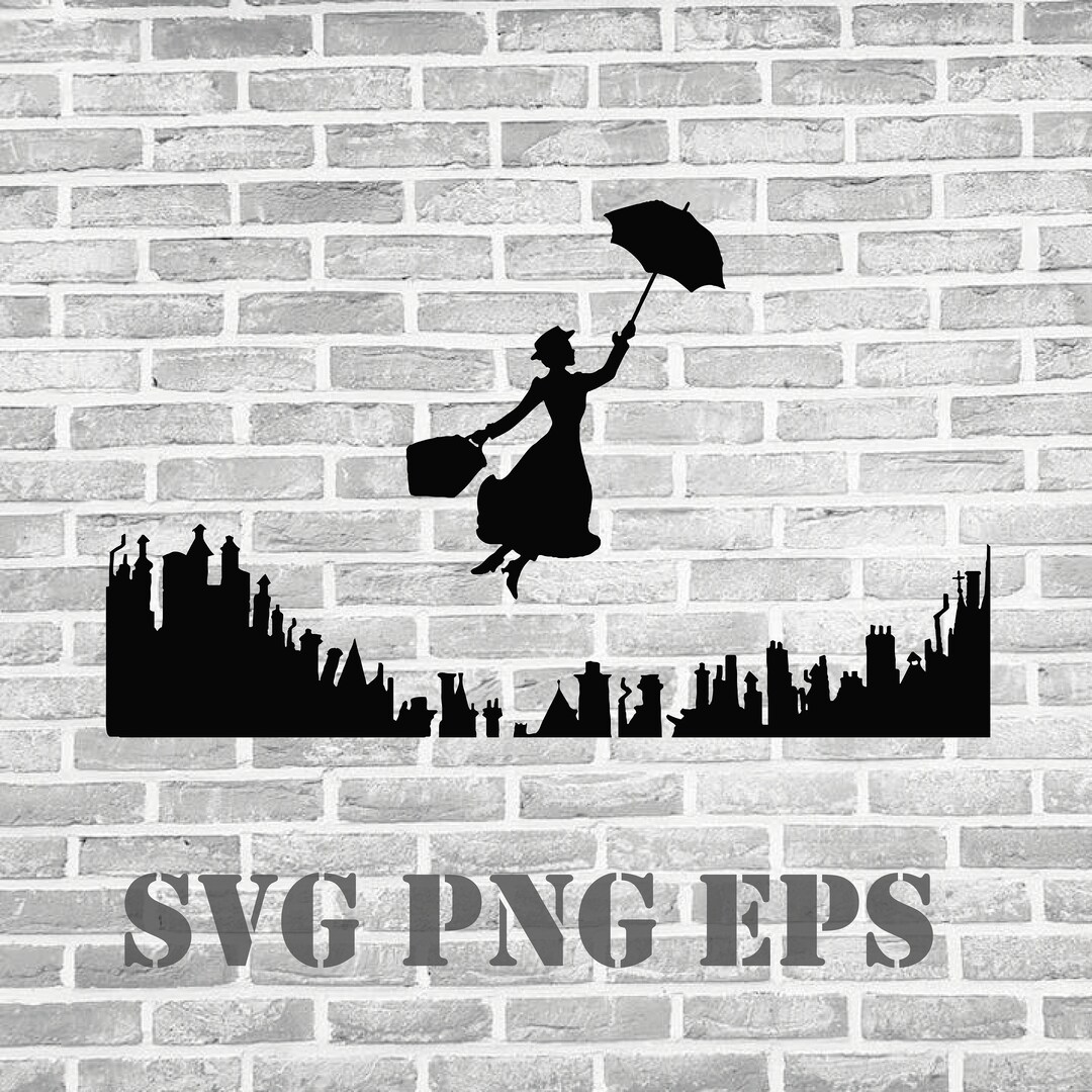 Mary Poppins Svg Mary Poppins Art Mary Poppins Printable - Etsy