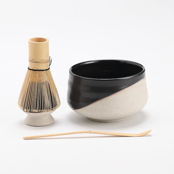 Keramik Matcha Tee Set Matcha Ceremony Kit für Traditionelle Japanische Teezeremonie (4 Stück)
