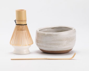 Keramik Matcha Kits Matcha Schale mit Bambus Schneebesen und Chasen Halter