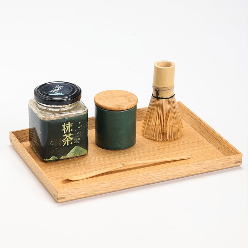 Ceramic Matcha Powder Caddy with Bamboo Lid image 9