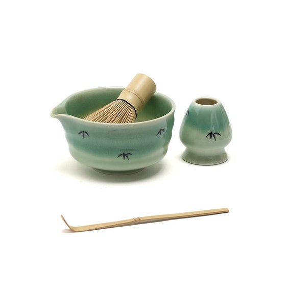 Matcha Set Di 5 Scope In Ceramica, Accessori Matcha Con Scopa Da