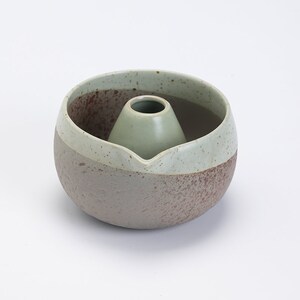 Coarse Pottery Ceramic Matcha Bowl with Spout Matcha Tea Ceremony Set image 4