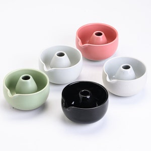 Ceramic Chawan Bowl with Spout Matcha Whisk and Chasen Holder Tea Ceremony Set image 10