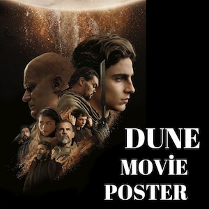 DUNE movie poster, Dune part one movie poster, Zendaya, Timothee Chalament, Dune part two movie poster,Digital download,Digital print poster
