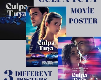 Culpa Tuya (Your Fault) Poster, Mercedes Ron Book, Digital Download, Culpa Tuya Movie, Aesthetic Book Poster, Minimalist Book Lovers Poster
