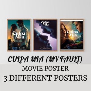 Culpa Mia(My Fault) Poster, Mercedes Ron Buch, digitaler Download, Culpa Mia Film, ästhetisches Buch Poster, minimalistisches Buch Poster, Buchliebhaber