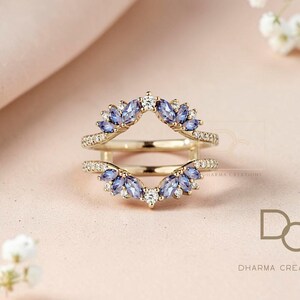 Marquise Alexandrit Ehering Set, Chevron Ring Schmuck 14K Gelbgold Finish, Stapelbarer Brautring, Geschenk für Frauen