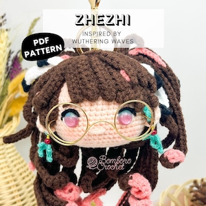 Zhezhi Crochet Pattern | Wuthering Waves Head-Only Amigurumi | PDF Pattern