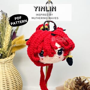 Yinlin Crochet Pattern | Wuthering Waves Head-Only Amigurumi | PDF Pattern