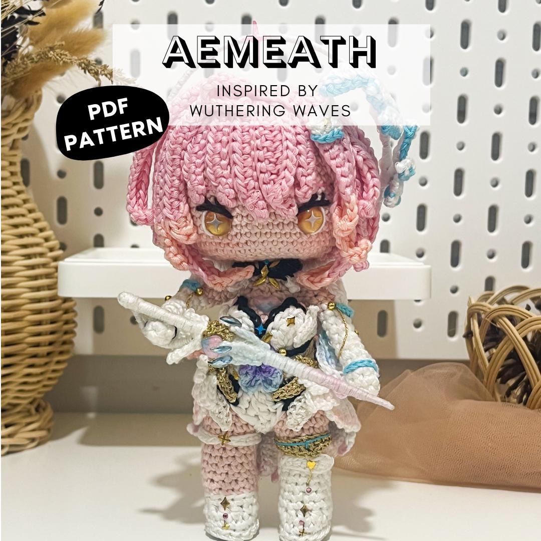 Aemeath Crochet Pattern | Wuthering Waves Chibi Amigurumi | PDF